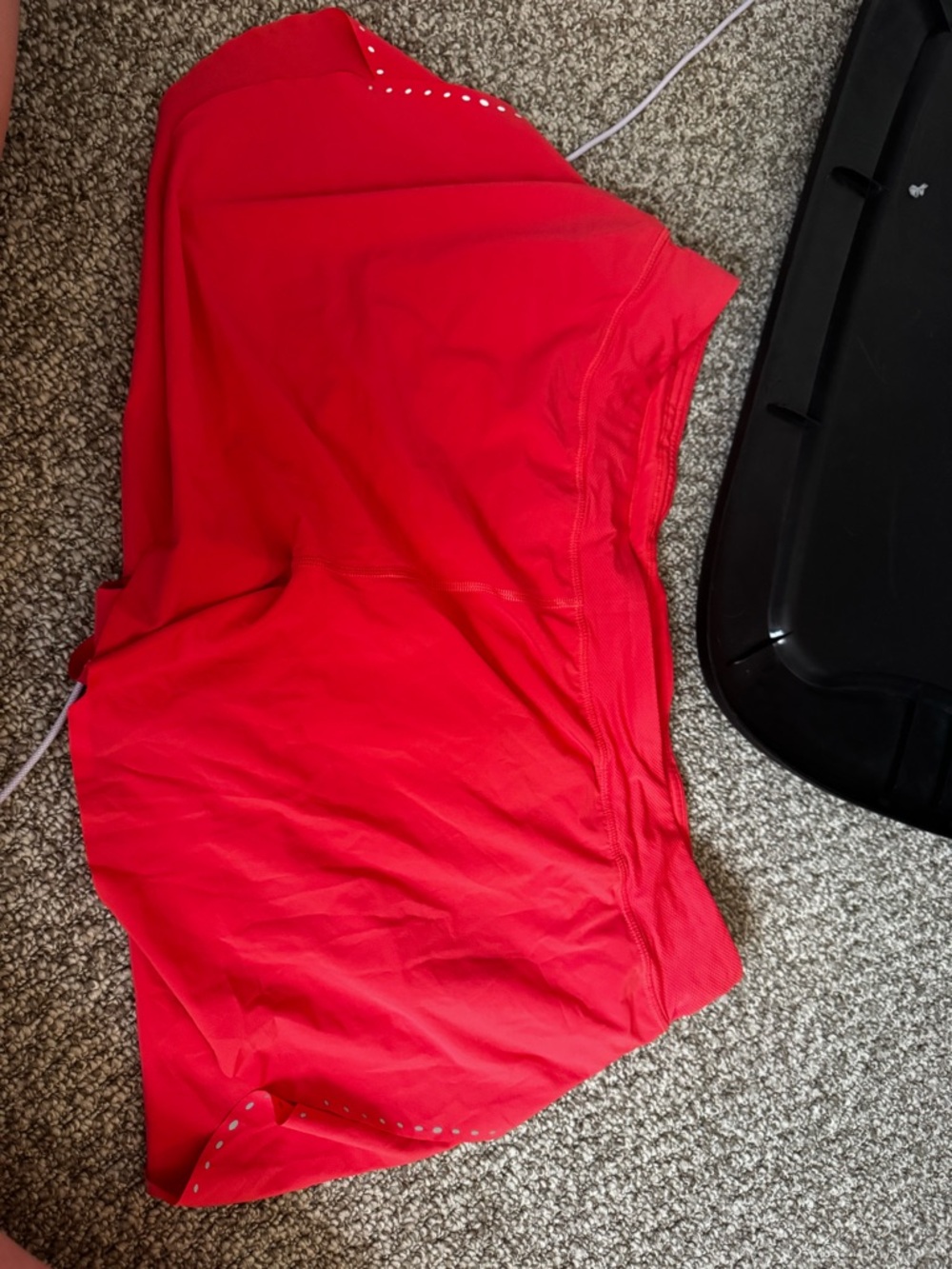 lululemon athletica Red Athletic Shorts with Stud Detail